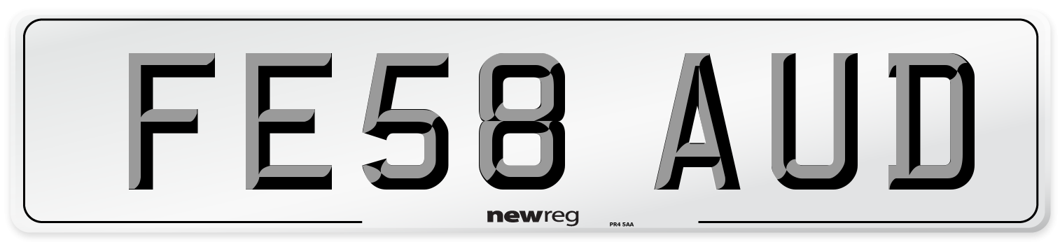 FE58 AUD Number Plate from New Reg